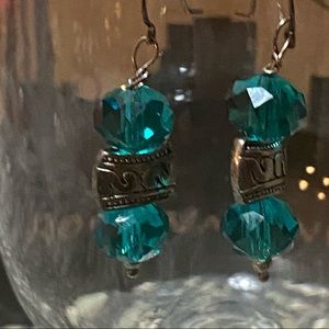 Maa Designs silver and crystal earrings